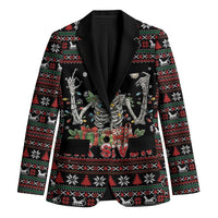 Six Seven Santa Skeleton Blazer Funny Christmas Skull - Wonder Print Shop