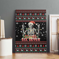 Six Seven Santa Skeleton Canvas Wall Art Funny Christmas Skull - Wonder Print Shop