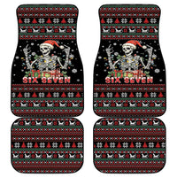 Six Seven Santa Skeleton Car Mats Funny Christmas Skull - Wonder Print Shop