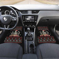 Six Seven Santa Skeleton Car Mats Funny Christmas Skull - Wonder Print Shop
