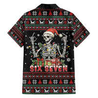 Six Seven Santa Skeleton Family Matching Off The Shoulder Long Sleeve Dress and Hawaiian Shirt Funny Christmas Skull - Wonder Print Shop