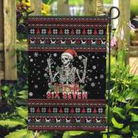 Six Seven Santa Skeleton Garden Flag Funny Christmas Skull - Wonder Print Shop