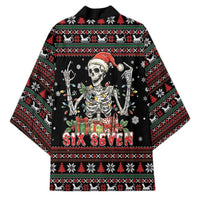 Six Seven Santa Skeleton Kimono Funny Christmas Skull - Wonder Print Shop