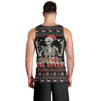 Six Seven Santa Skeleton Men Tank Top Funny Christmas Skull - Wonder Print Shop