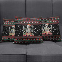 Six Seven Santa Skeleton Pillow Cover Funny Christmas Skull - Wonder Print Shop