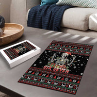 Six Seven Santa Skeleton Puzzle Funny Christmas Skull - Wonder Print Shop