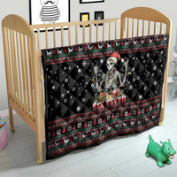 Six Seven Santa Skeleton Quilt Funny Christmas Skull - Wonder Print Shop