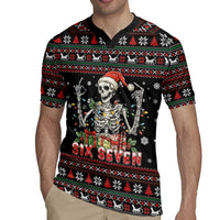 Six Seven Santa Skeleton Rugby Jersey Funny Christmas Skull - Wonder Print Shop