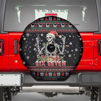 Six Seven Santa Skeleton Spare Tire Cover Funny Christmas Skull - Wonder Print Shop