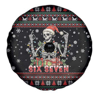 Six Seven Santa Skeleton Spare Tire Cover Funny Christmas Skull - Wonder Print Shop