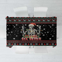 Six Seven Santa Skeleton Tablecloth Funny Christmas Skull - Wonder Print Shop