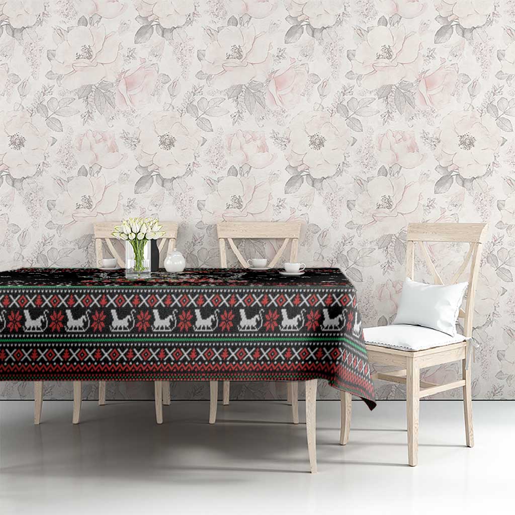 Six Seven Santa Skeleton Tablecloth Funny Christmas Skull - Wonder Print Shop