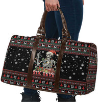 Six Seven Santa Skeleton Travel Bag Funny Christmas Skull - Wonder Print Shop
