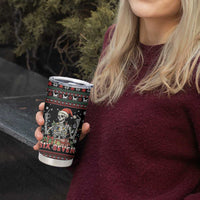 Six Seven Santa Skeleton Tumbler Cup Funny Christmas Skull - Wonder Print Shop