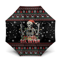 Six Seven Santa Skeleton Umbrella Funny Christmas Skull - Wonder Print Shop