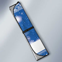 Scotland Highland Cow Christmas Auto Sun Shade Nollaig Chridheil Blue Winter - Wonder Print Shop