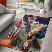 Serbia Eagle Statehood Day Area Rug Only Unity Saves The Serbs - Wonder Print Shop