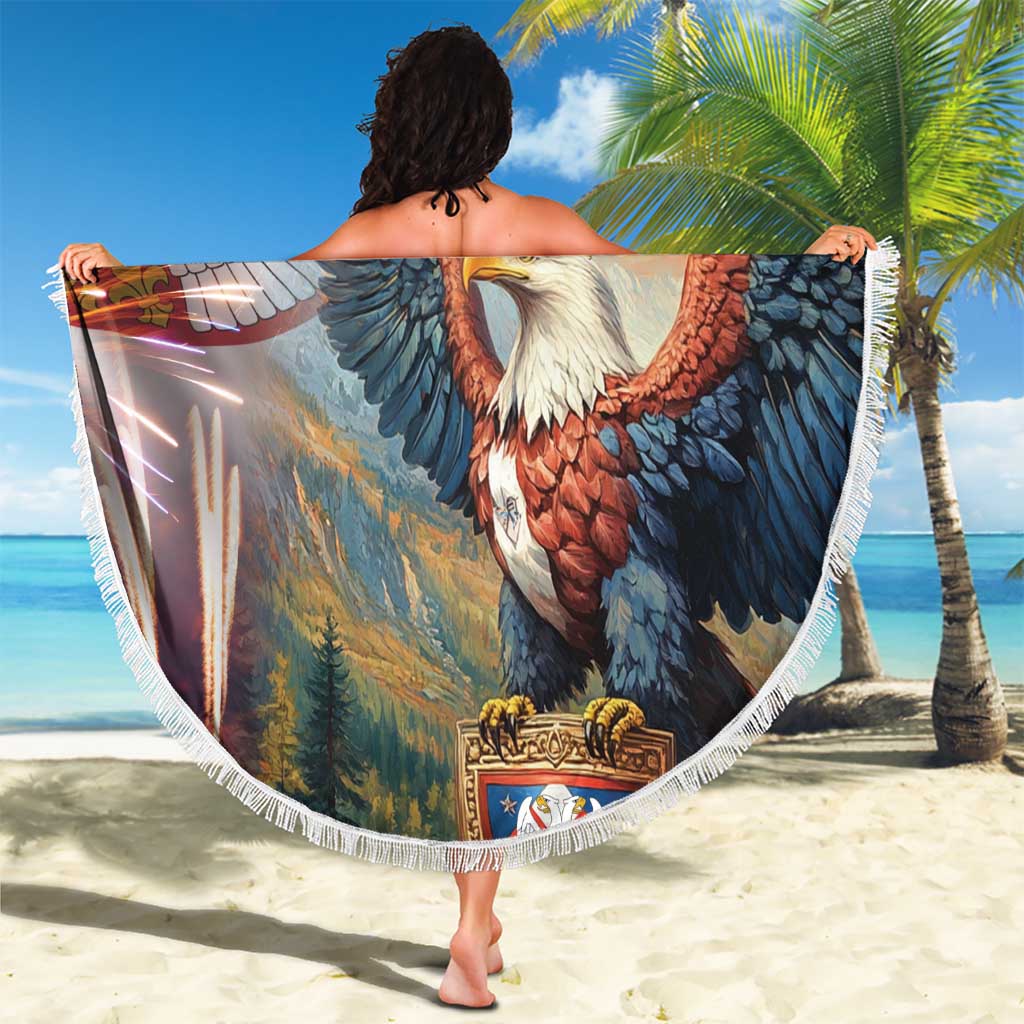 Serbia Eagle Statehood Day Beach Blanket Only Unity Saves The Serbs - Wonder Print Shop