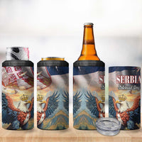 Serbia Eagle Statehood Day 4 in 1 Can Cooler Tumbler Only Unity Saves The Serbs - Wonder Print Shop
