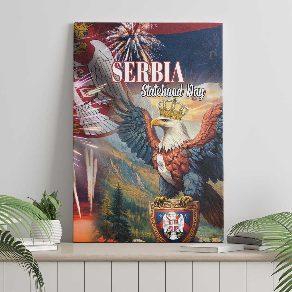 Serbia Eagle Statehood Day Canvas Wall Art Only Unity Saves The Serbs - Wonder Print Shop