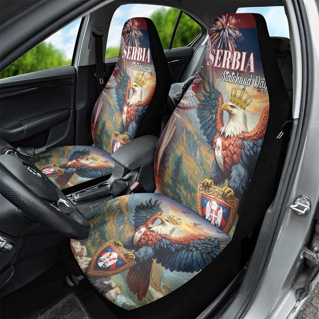 Serbia Eagle Statehood Day Car Seat Cover Only Unity Saves The Serbs - Wonder Print Shop