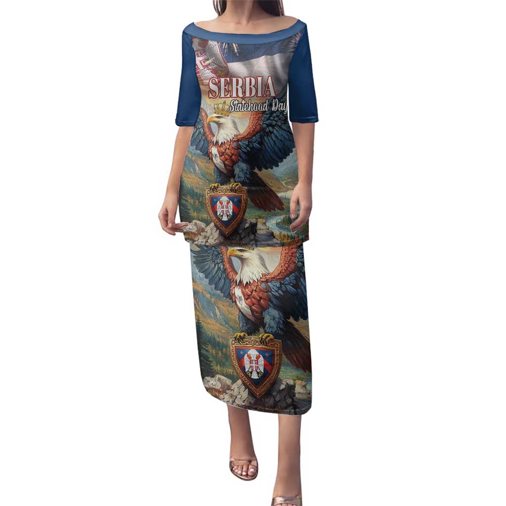 Serbia Eagle Statehood Day Family Matching Puletasi and Hawaiian Shirt Only Unity Saves The Serbs - Wonder Print Shop