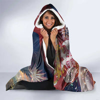 Serbia Eagle Statehood Day Hooded Blanket Only Unity Saves The Serbs