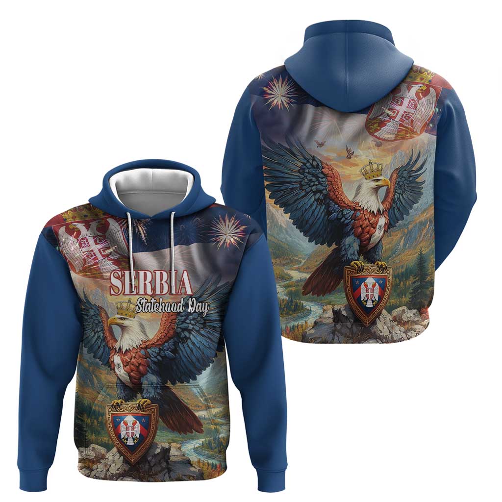 Serbia Eagle Statehood Day Hoodie Only Unity Saves The Serbs - Wonder Print Shop