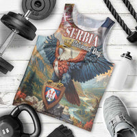 Serbia Eagle Statehood Day Men Tank Top Only Unity Saves The Serbs - Wonder Print Shop