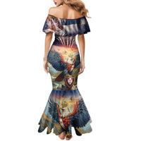 Serbia Eagle Statehood Day Mermaid Dress Only Unity Saves The Serbs - Wonder Print Shop