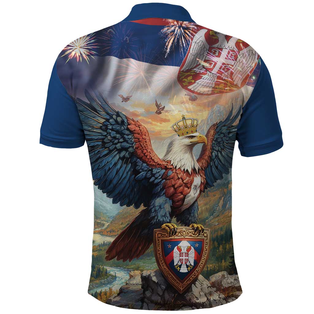 Serbia Eagle Statehood Day Polo Shirt Only Unity Saves The Serbs - Wonder Print Shop