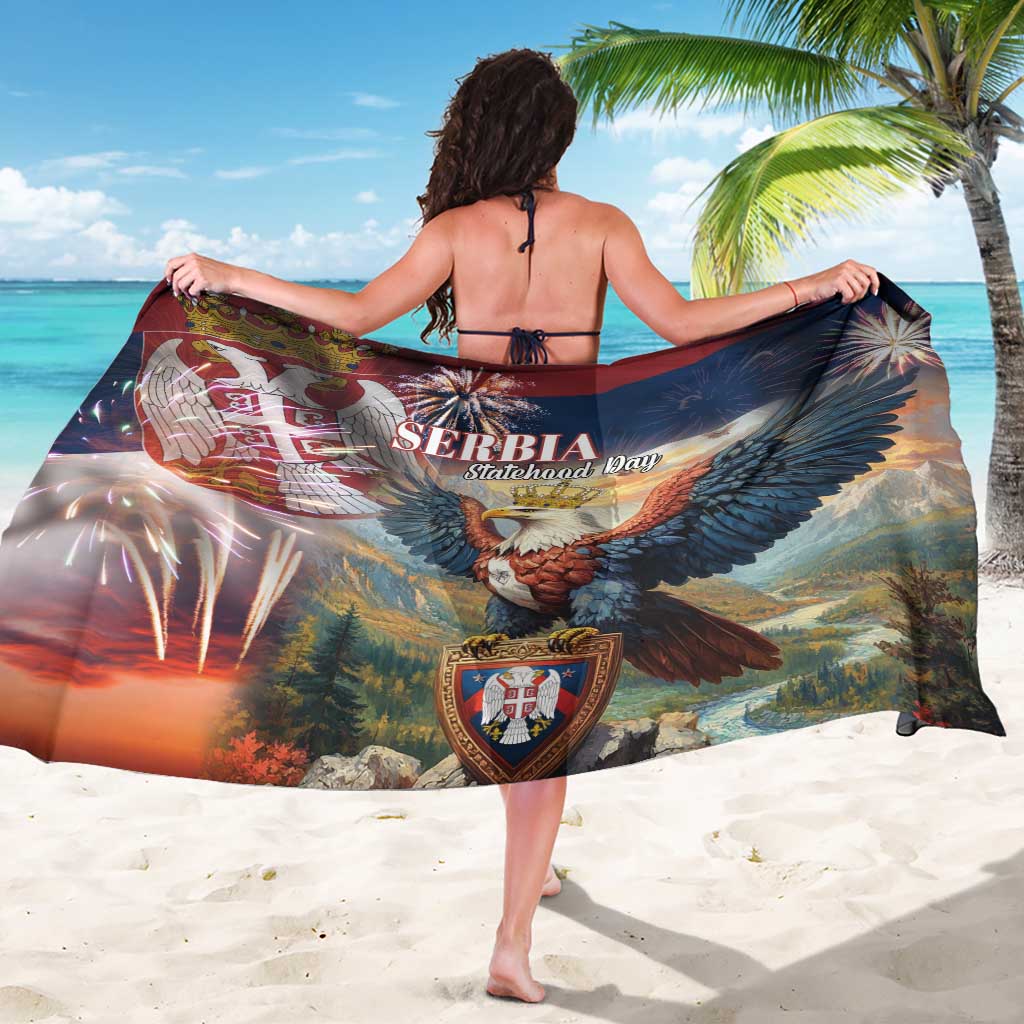Serbia Eagle Statehood Day Sarong Only Unity Saves The Serbs - Wonder Print Shop