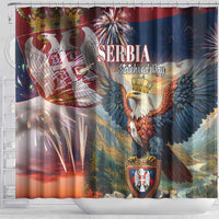 Serbia Eagle Statehood Day Shower Curtain Only Unity Saves The Serbs