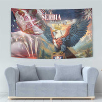 Serbia Eagle Statehood Day Tapestry Only Unity Saves The Serbs - Wonder Print Shop
