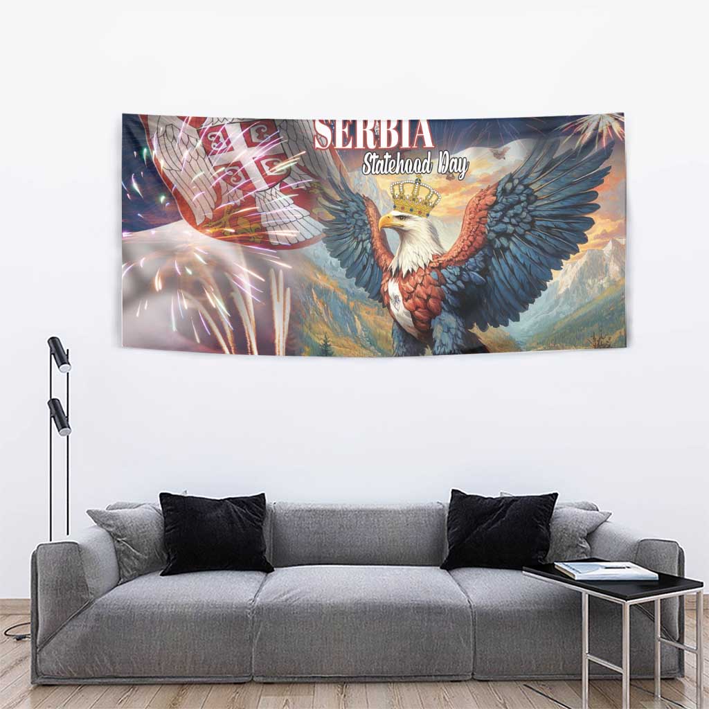 Serbia Eagle Statehood Day Tapestry Only Unity Saves The Serbs - Wonder Print Shop