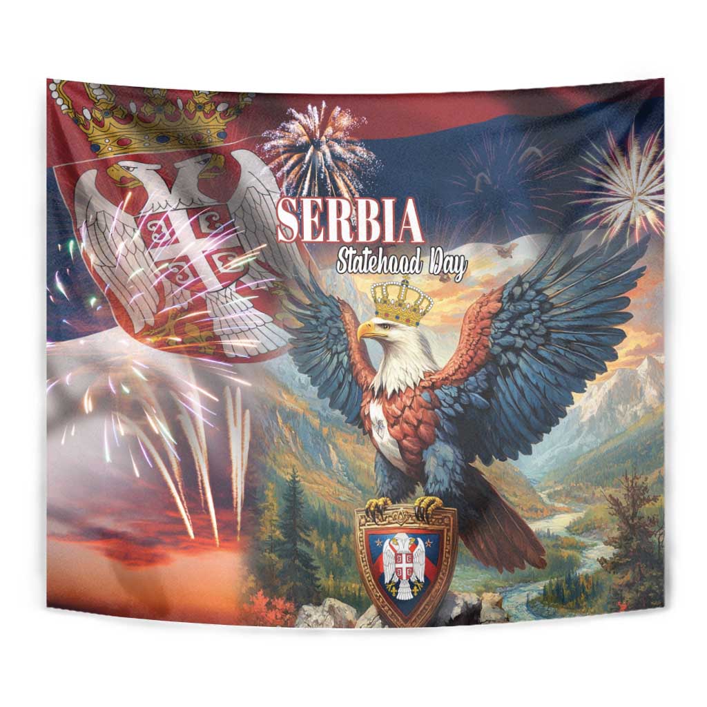 Serbia Eagle Statehood Day Tapestry Only Unity Saves The Serbs - Wonder Print Shop