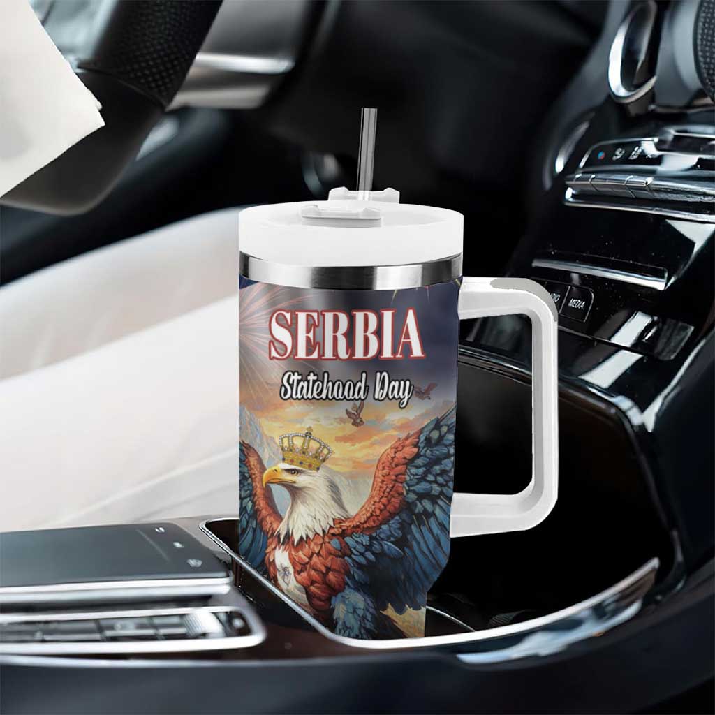 Serbia Eagle Statehood Day Tumbler With Handle Only Unity Saves The Serbs - Wonder Print Shop