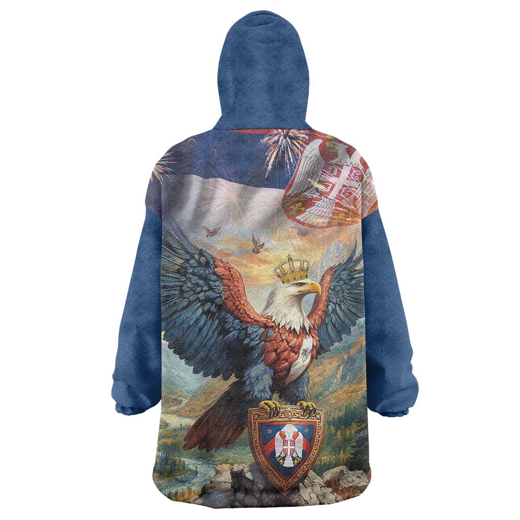 Serbia Eagle Statehood Day Wearable Blanket Hoodie Only Unity Saves The Serbs - Wonder Print Shop