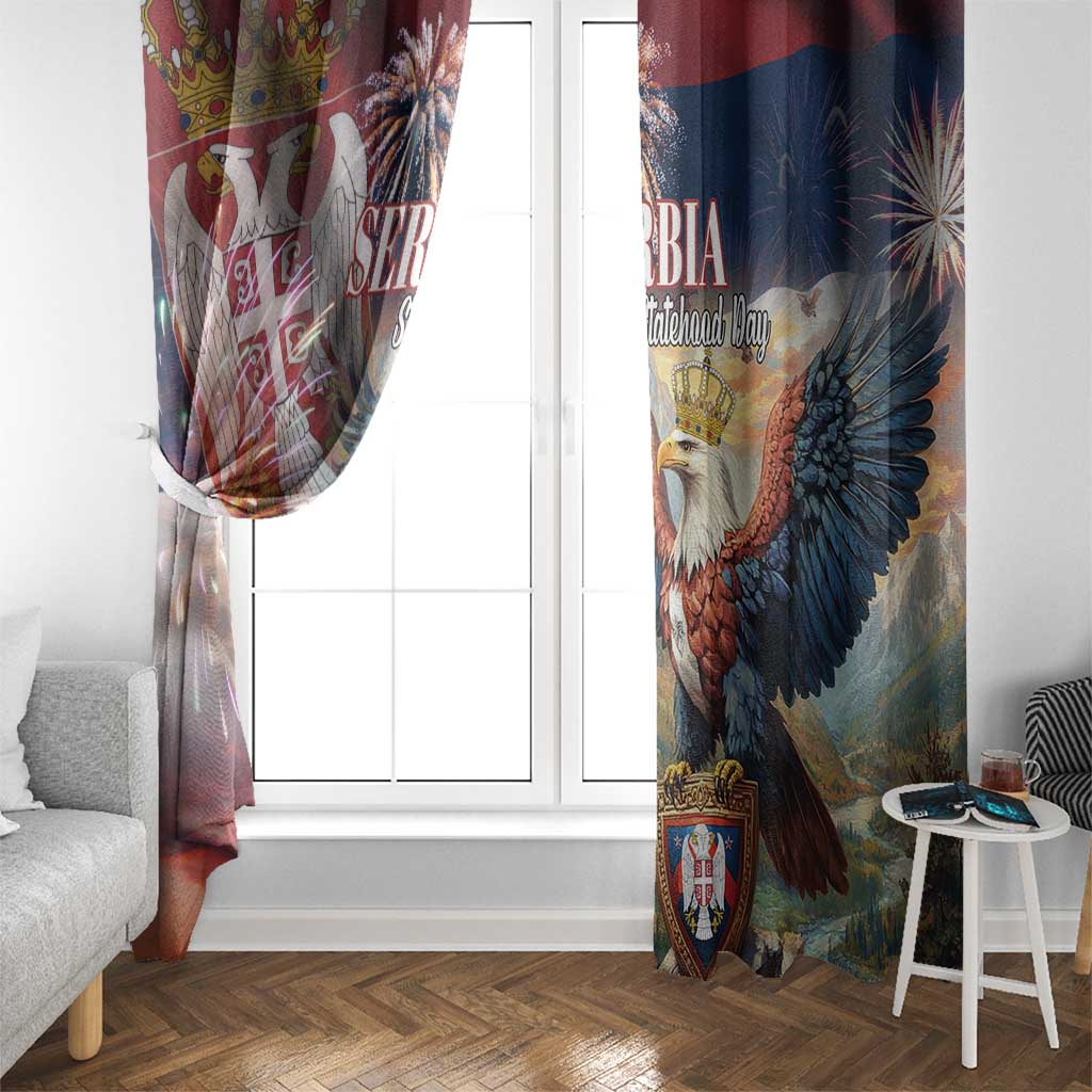 Serbia Eagle Statehood Day Window Curtain Only Unity Saves The Serbs - Wonder Print Shop