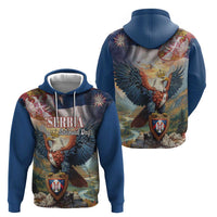 Serbia Eagle Statehood Day Zip Hoodie Only Unity Saves The Serbs - Wonder Print Shop