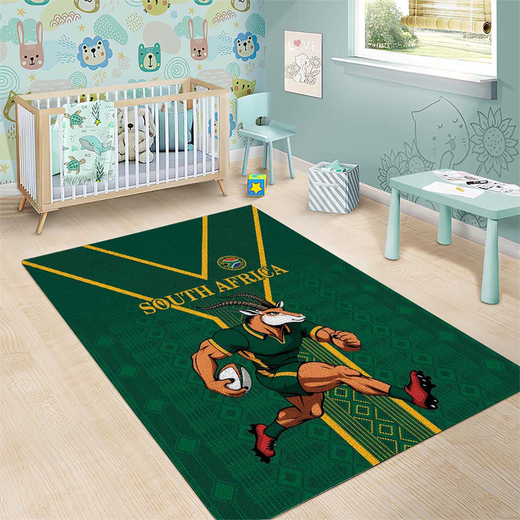 South Africa Rugby Area Rug Go Springboks - Wonder Print Shop
