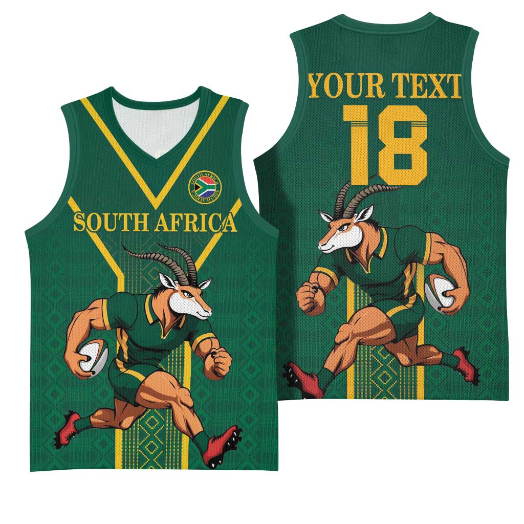 Custom South Africa Rugby Basketball Jersey Go Springboks - Wonder Print Shop