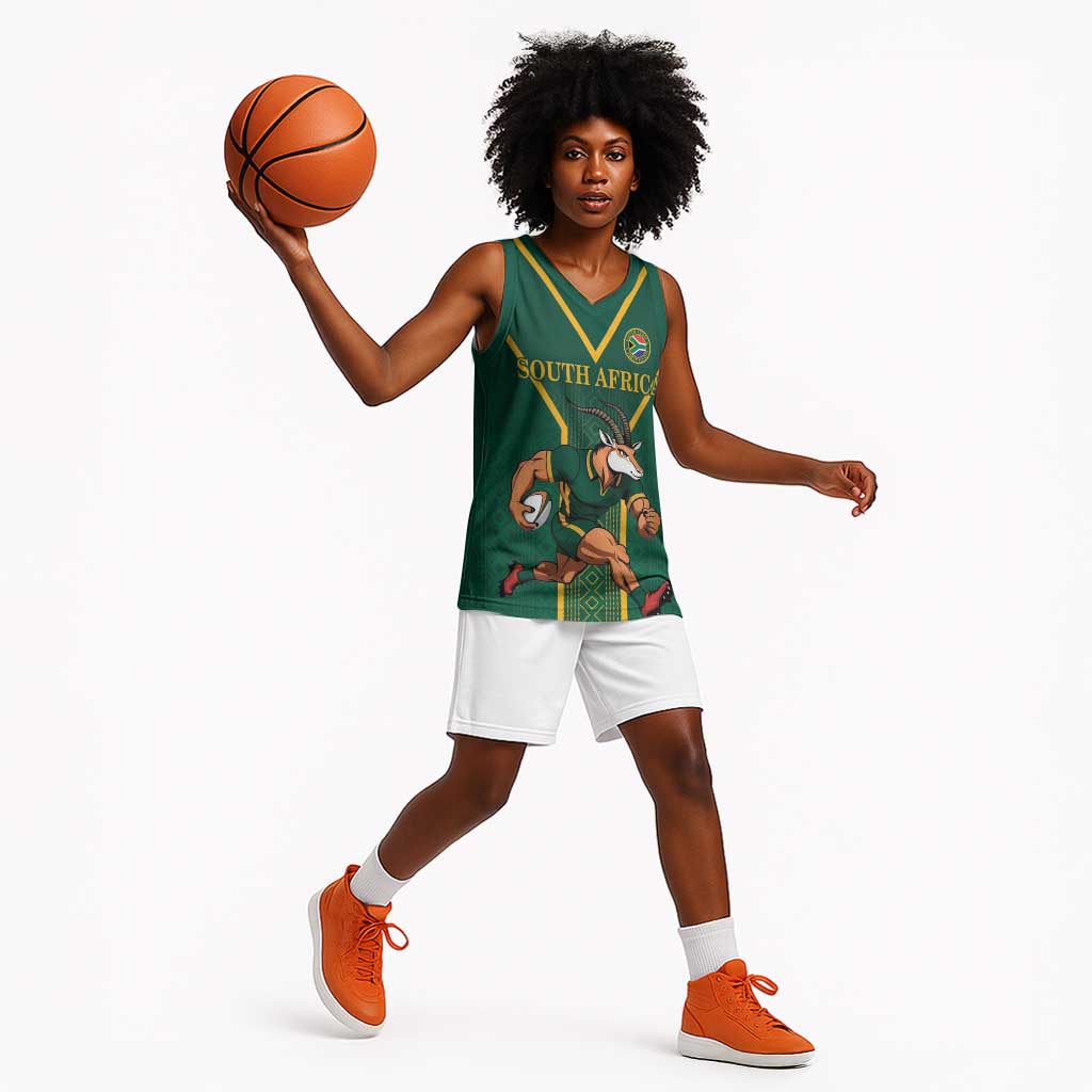 Custom South Africa Rugby Basketball Jersey Go Springboks - Wonder Print Shop