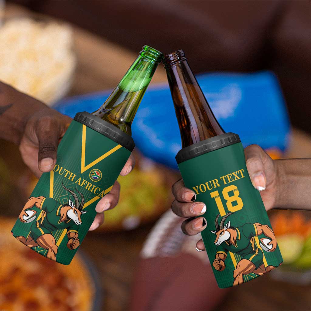 Custom South Africa Rugby 4 in 1 Can Cooler Tumbler Go Springboks - Wonder Print Shop