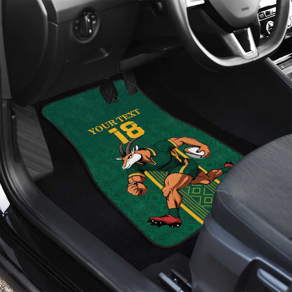 Custom South Africa Rugby Car Mats Go Springboks - Wonder Print Shop