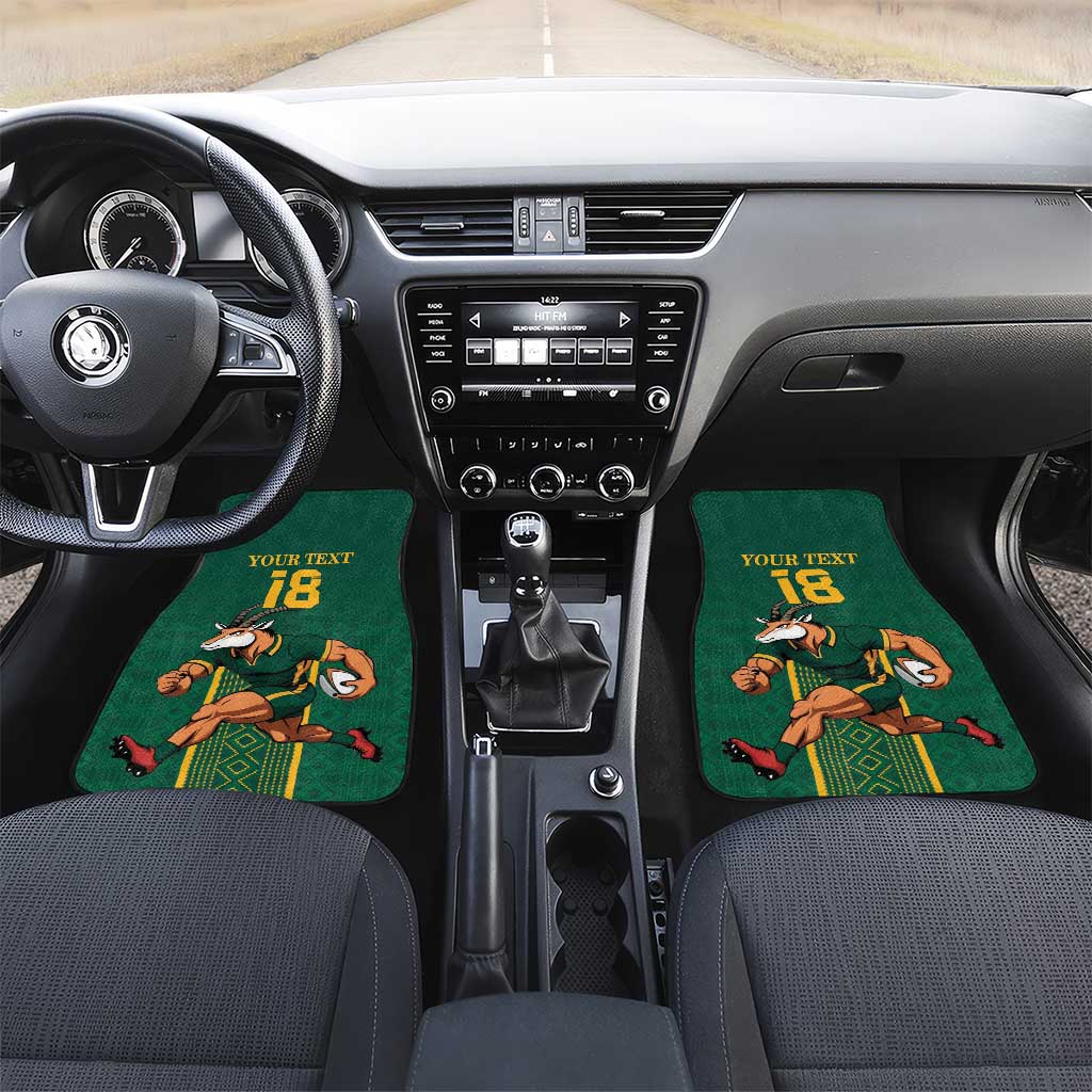 Custom South Africa Rugby Car Mats Go Springboks - Wonder Print Shop