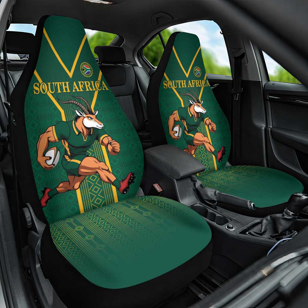 South Africa Rugby Car Seat Cover Go Springboks - Wonder Print Shop