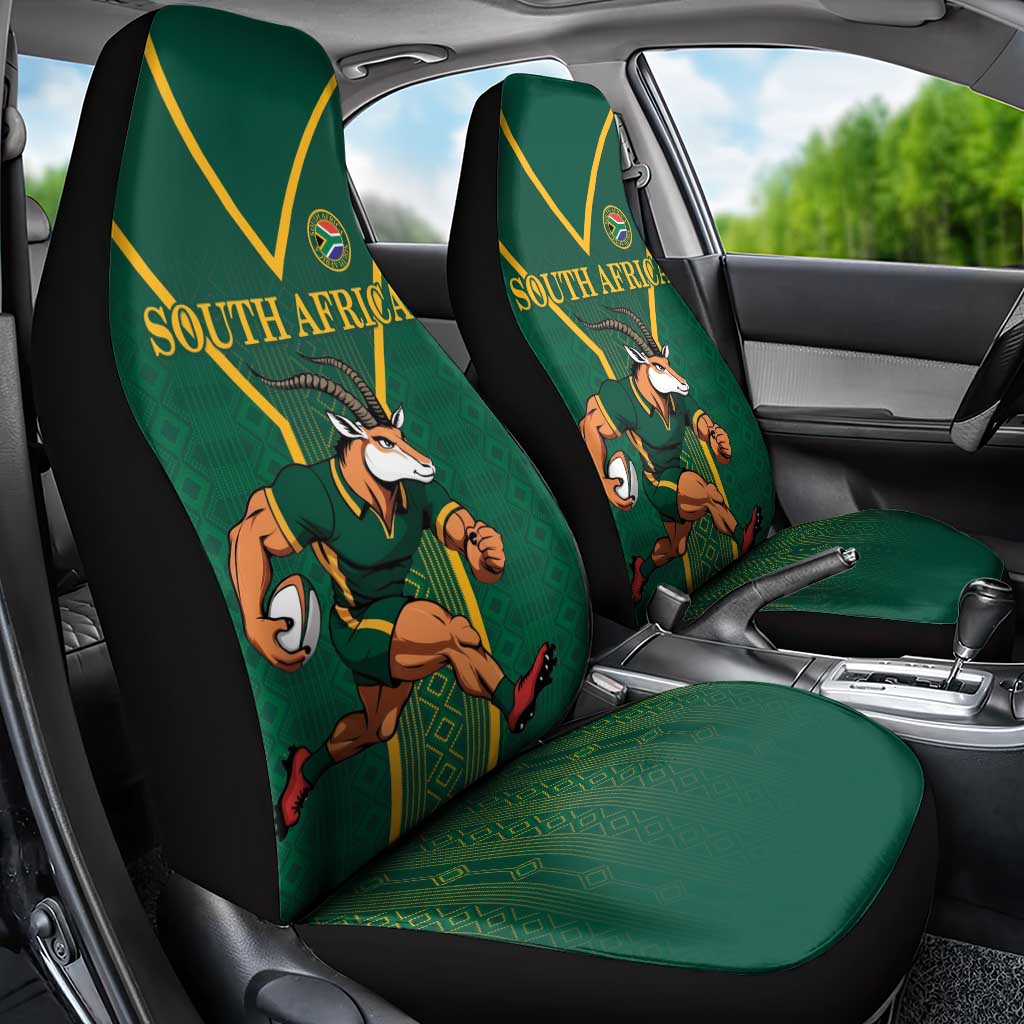 South Africa Rugby Car Seat Cover Go Springboks - Wonder Print Shop