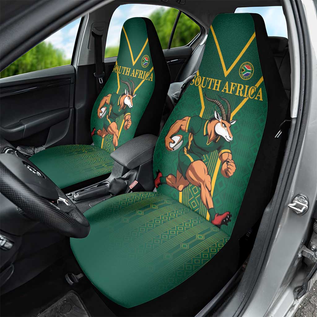 South Africa Rugby Car Seat Cover Go Springboks - Wonder Print Shop