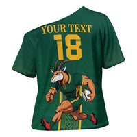 Custom South Africa Rugby Cross Shoulder Shirt Go Springboks - Wonder Print Shop